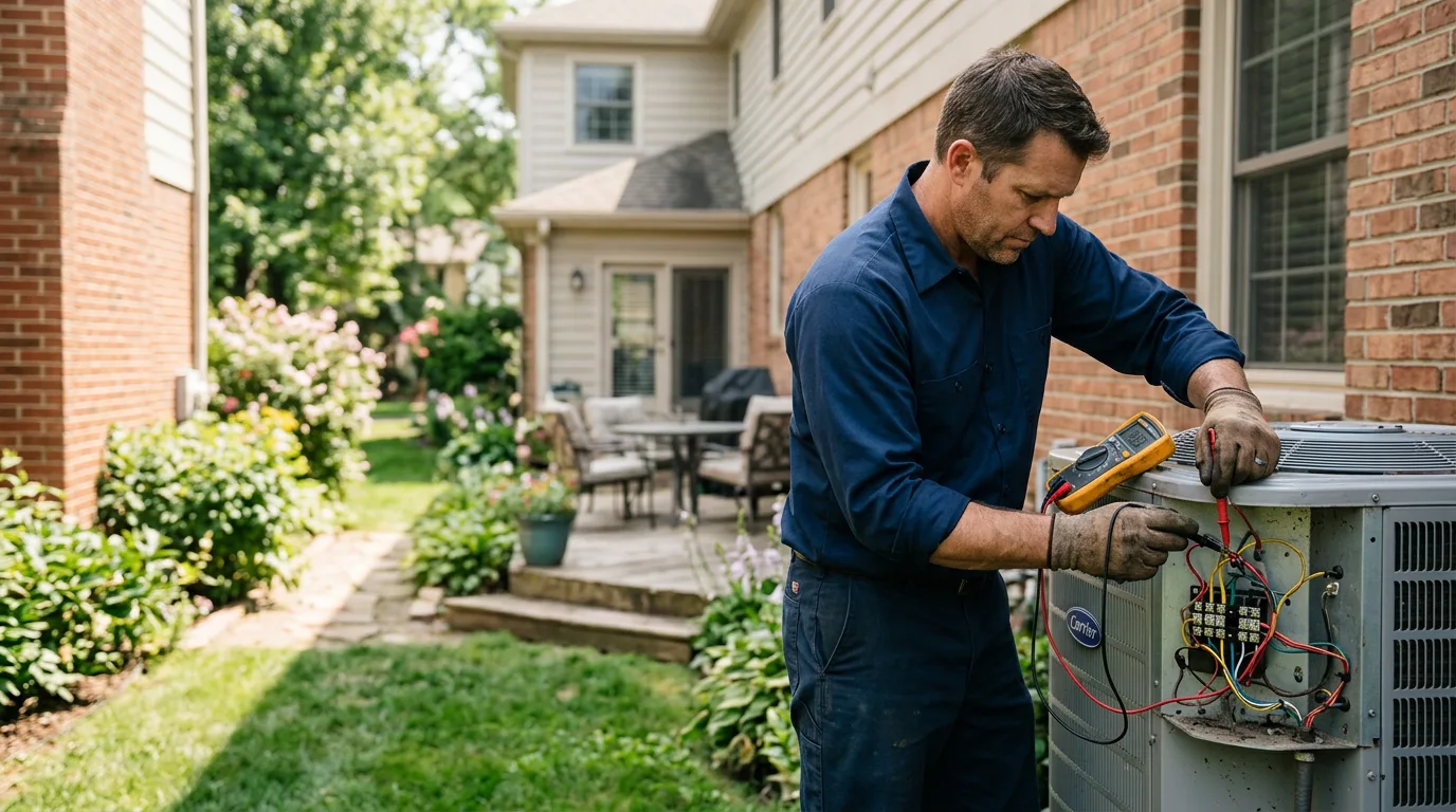 HVAC technician working near Fowlerville, MI